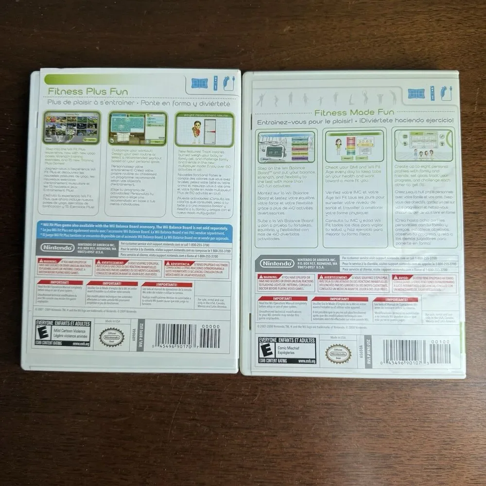 Wii Fit and Wii Fit Plus Game Bundle Nintendo Wii 2008 Complete Tested Working